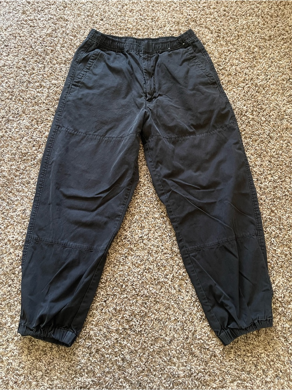 Uniqlo U Men’s S Wide Fit Jogger Pants Black Cotton Lemaire Baggy Balloon